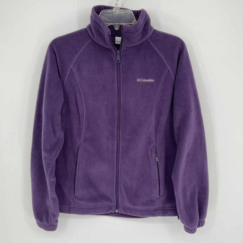 Columbia Women's Purple Benton Springs Full Zip Outdoor Fleece Jacket Size M